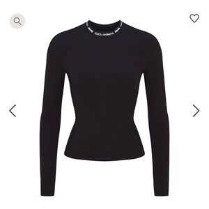 Dolce & Gabbana x Skims Cotton Jersey Long Sleeve T-shirt ONYX/ Black M